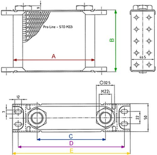 Setrab Pro Line oil cooler 16 row 163mm