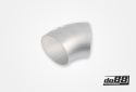 Aluminum pipe 45° 100x3 mm, long radius