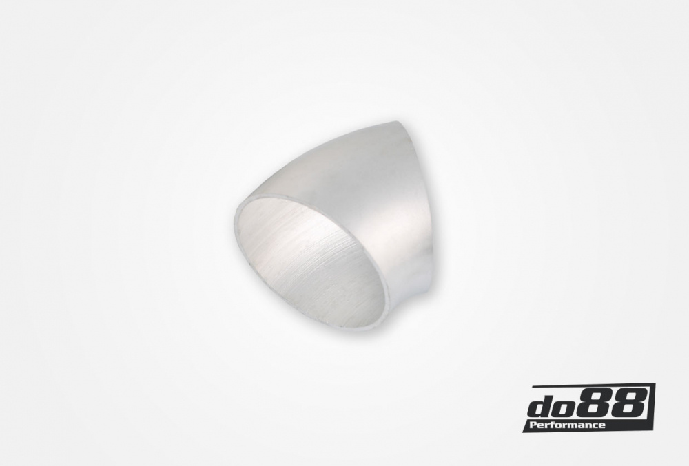 Aluminum pipe 45° 100x3 mm, short radius