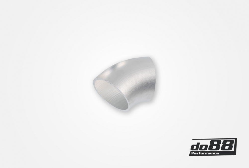 Aluminum pipe 45° 60x3 mm, long radius