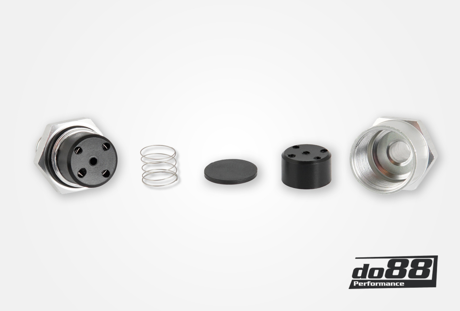 One way non return valve for 12mm hose, Aluminium 