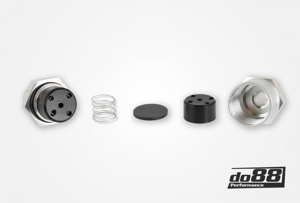 One way non return valve for 8mm hose, Aluminium 