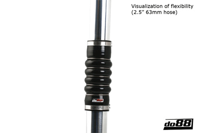 Silicone Hose Black 4-Humps 2,5'' (63mm)