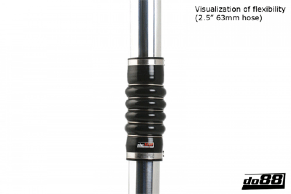 Silicone Hose Black 4-Humps 3\'\' (76mm)