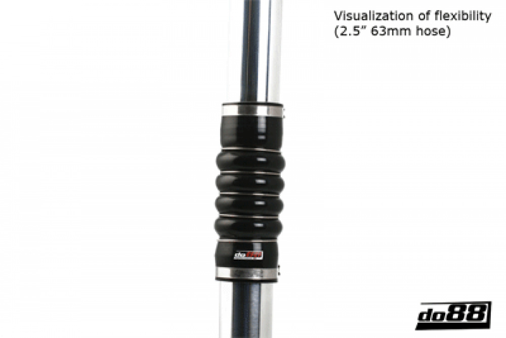 Silicone Hose Black 4-Humps 3,125\'\' (80mm)