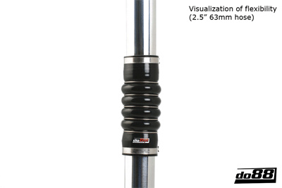 Silicone Hose Black 4-Humps 3,5'' (89mm)