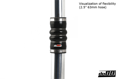 Silicone Hose Black 2-Humps 2,5'' (63mm)