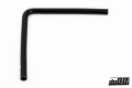 Silicone Hose Black 90 degree long leg 0,625'' (16mm) Silicone Hose Black 90 degree long leg 0,625'' (16mm)
