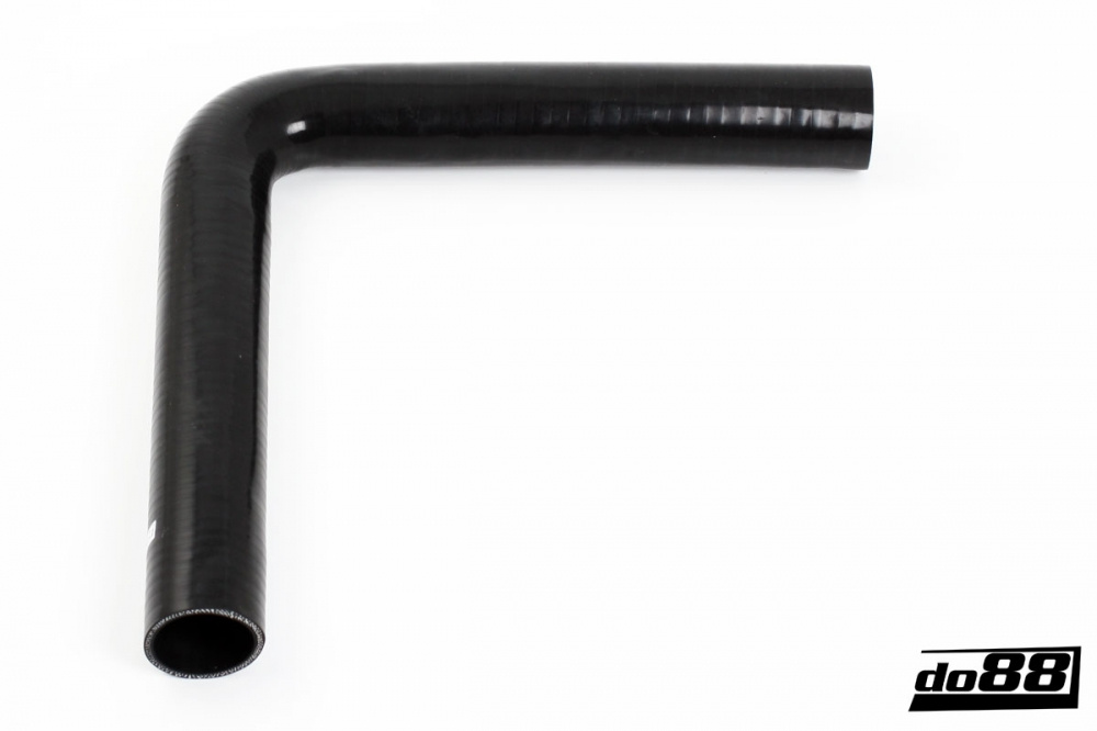 Silicone Hose Black 90 degree long leg 2,375'' (60mm)