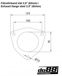Exhaust flange steel 3\'\' (76mm)
