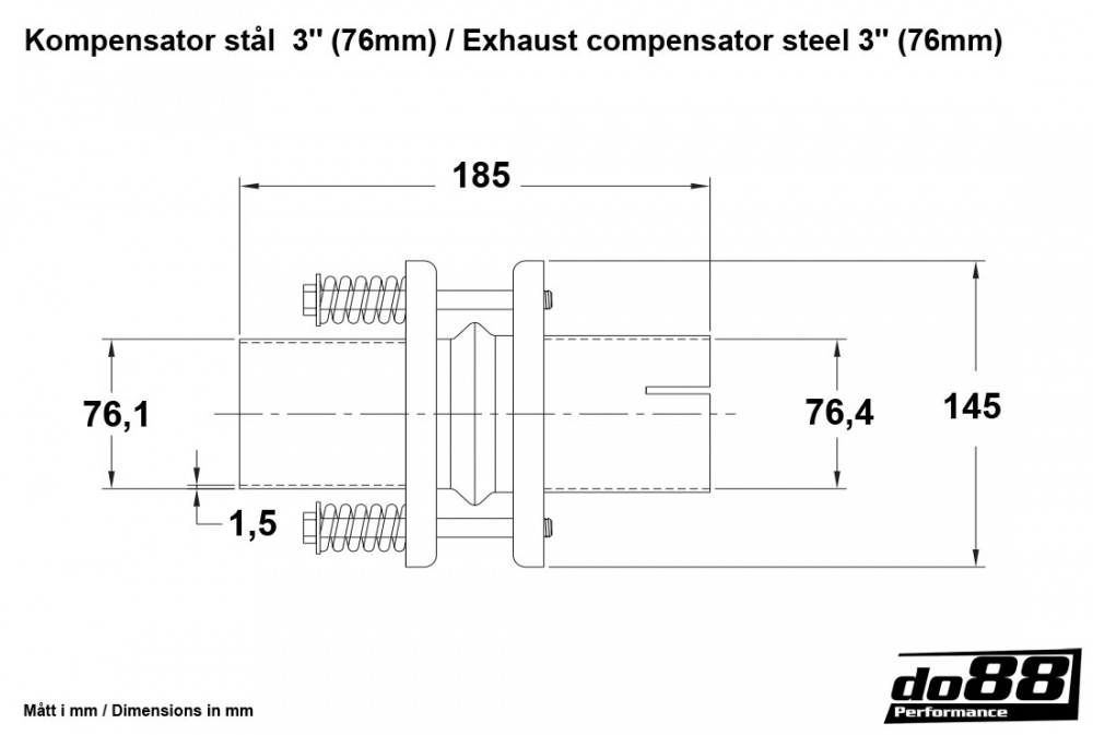Exhaust compensator steel 3\'\' (76mm)