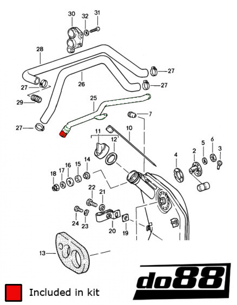 Porsche 930 Turbo Oil hoses
