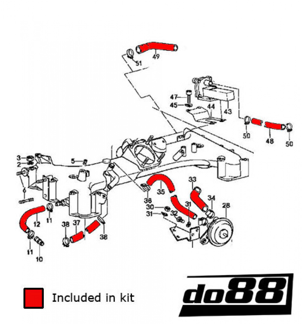 Porsche 930 Turbo K Jetronic hoses