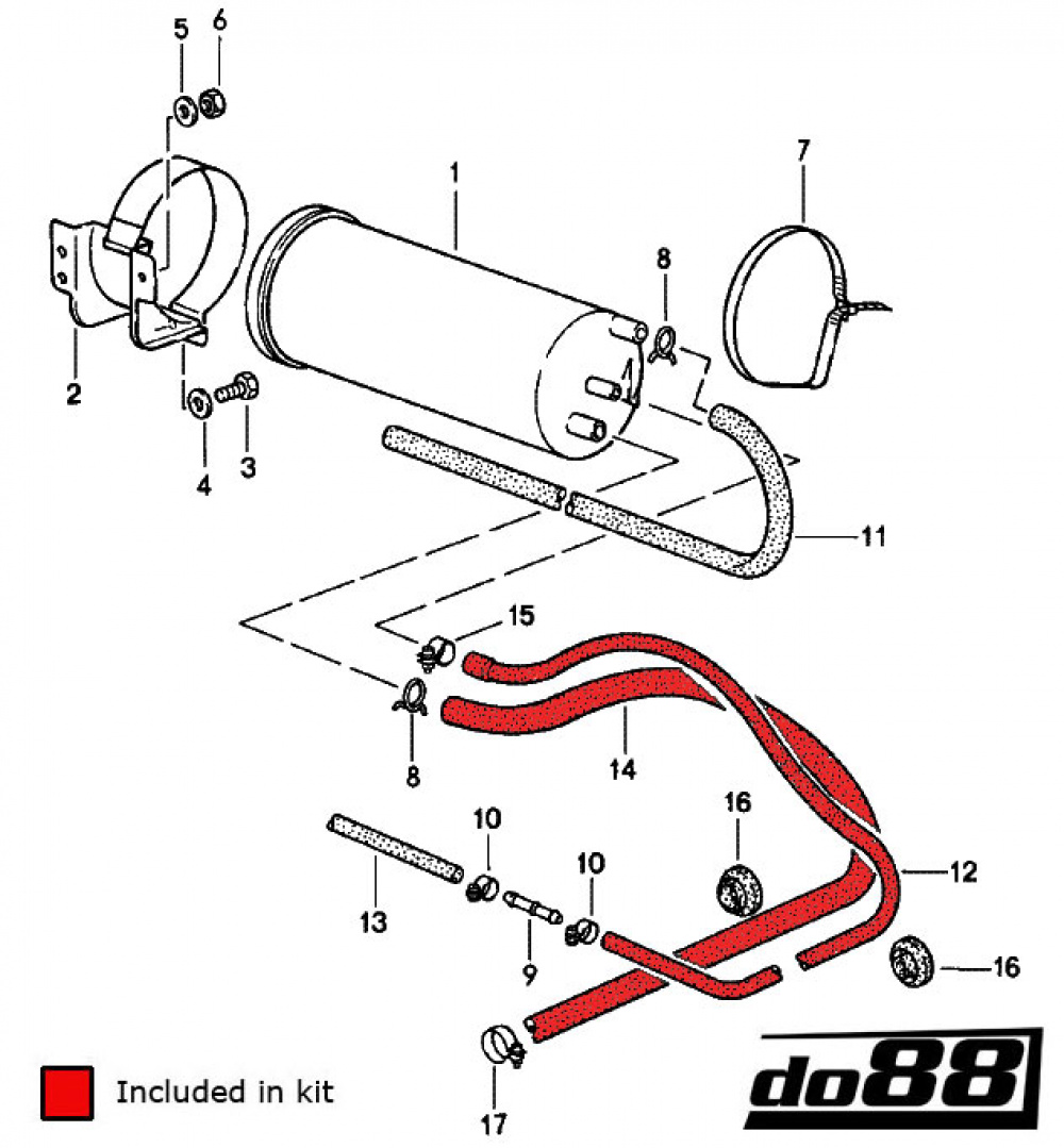Porsche 930 Turbo Carbon canister hoses
