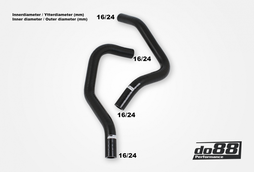Volvo 740 760 780 940 960 4-cyl Petrol Heater hoses Black