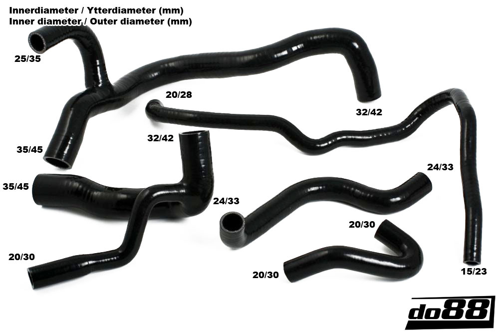 Audi Quattro 20v Radiator hoses Black