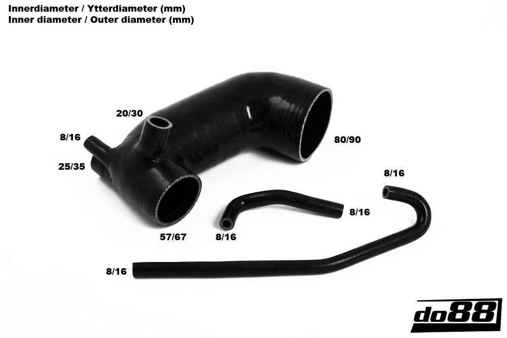 Audi Quattro 20v Inlet hose Black